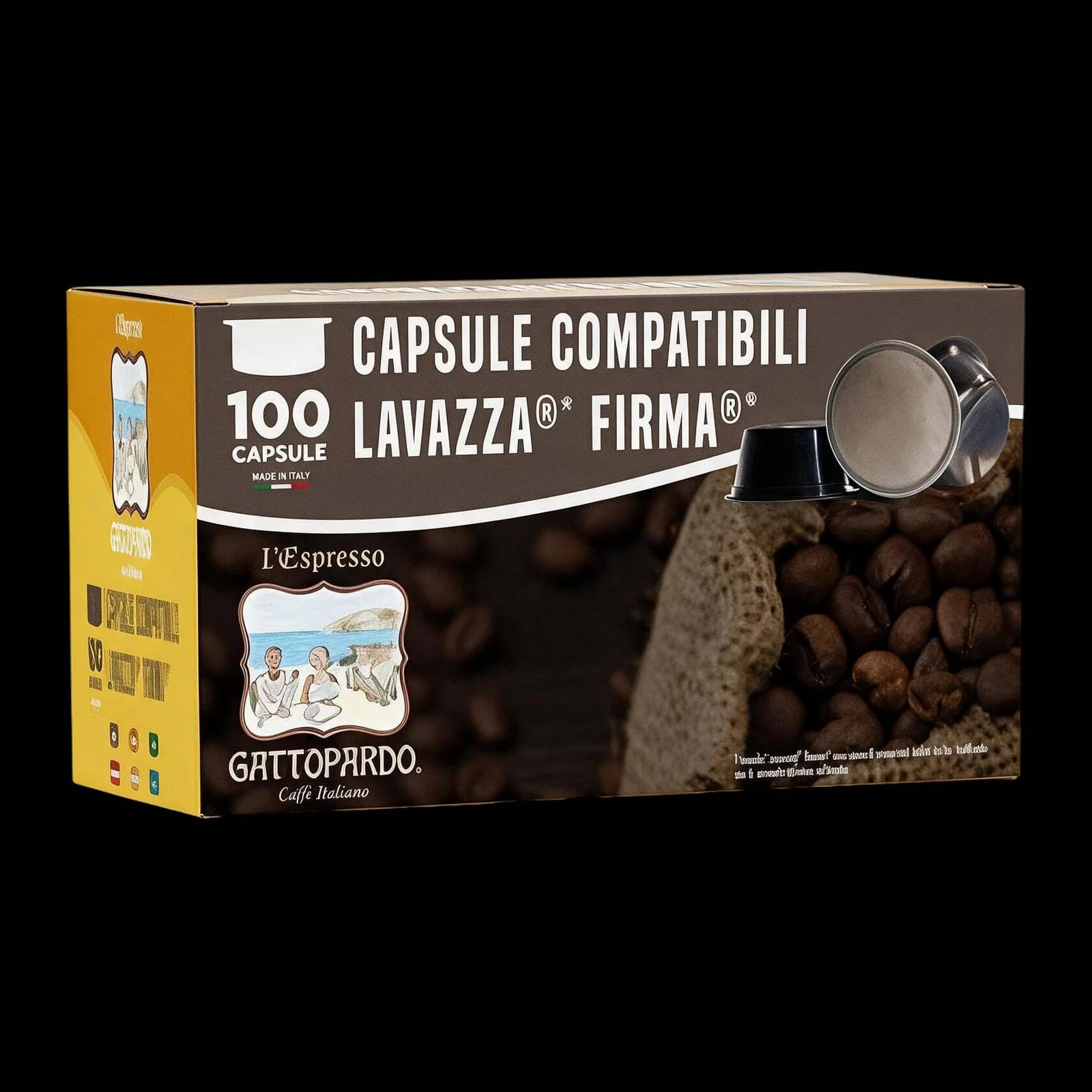 To.Da Caffè Gattopardo Decaffeinato 100 Capsule | Lavazza Firma